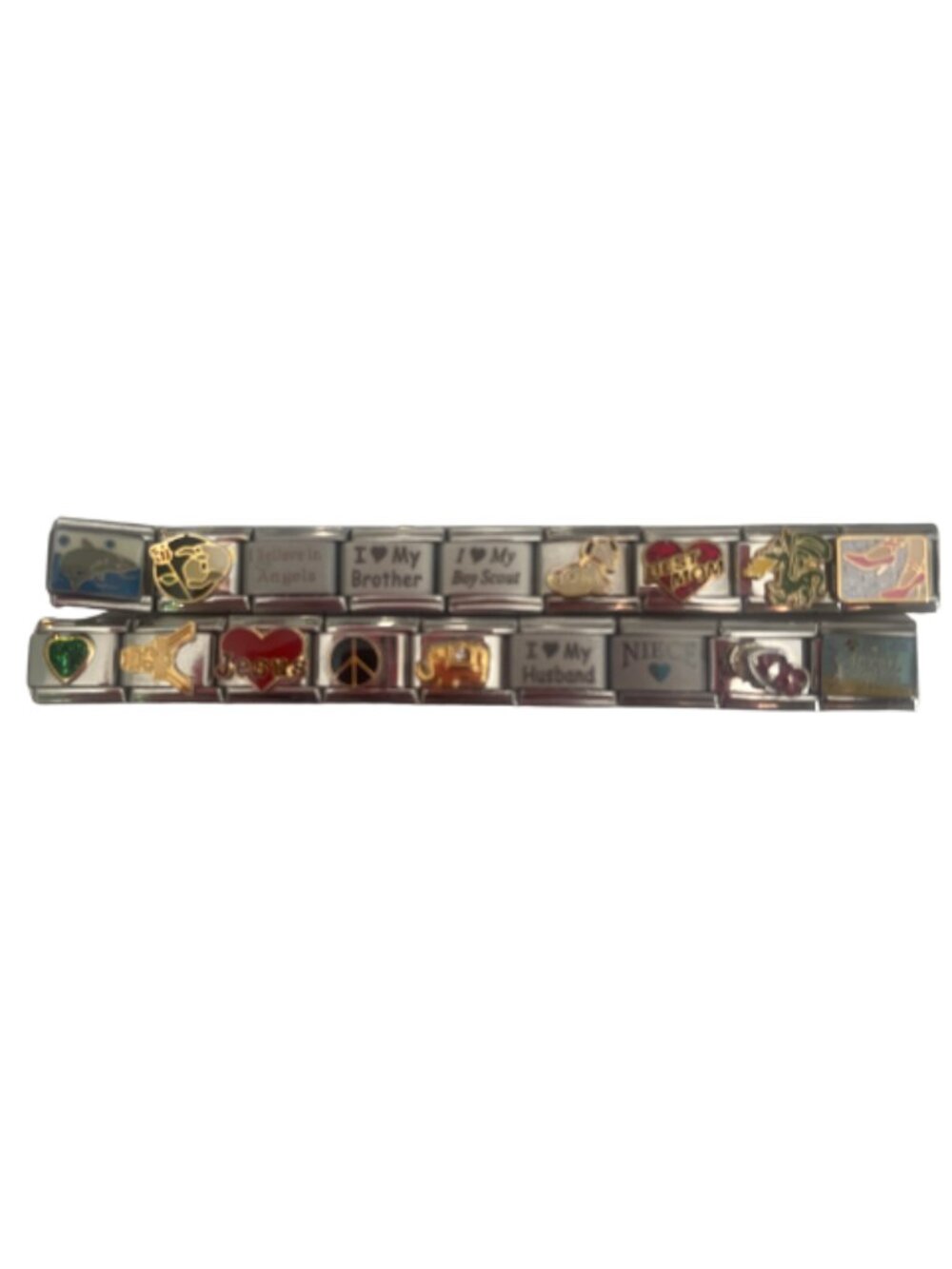 Vintage Italian Charm Bracelet — I Love My Brother & Boy Scout